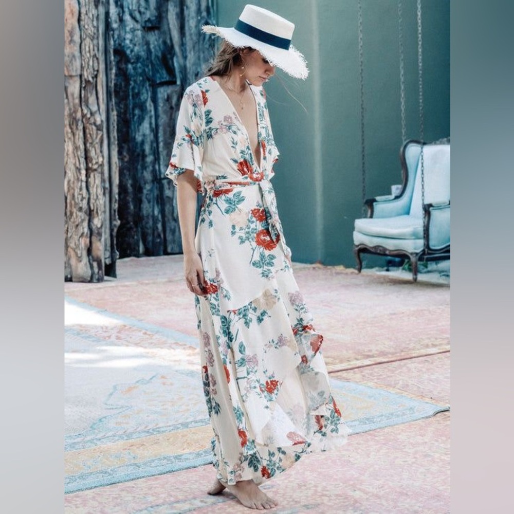 Harper Bloom Maxi Wrap Dress